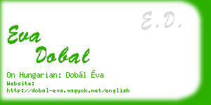 eva dobal business card